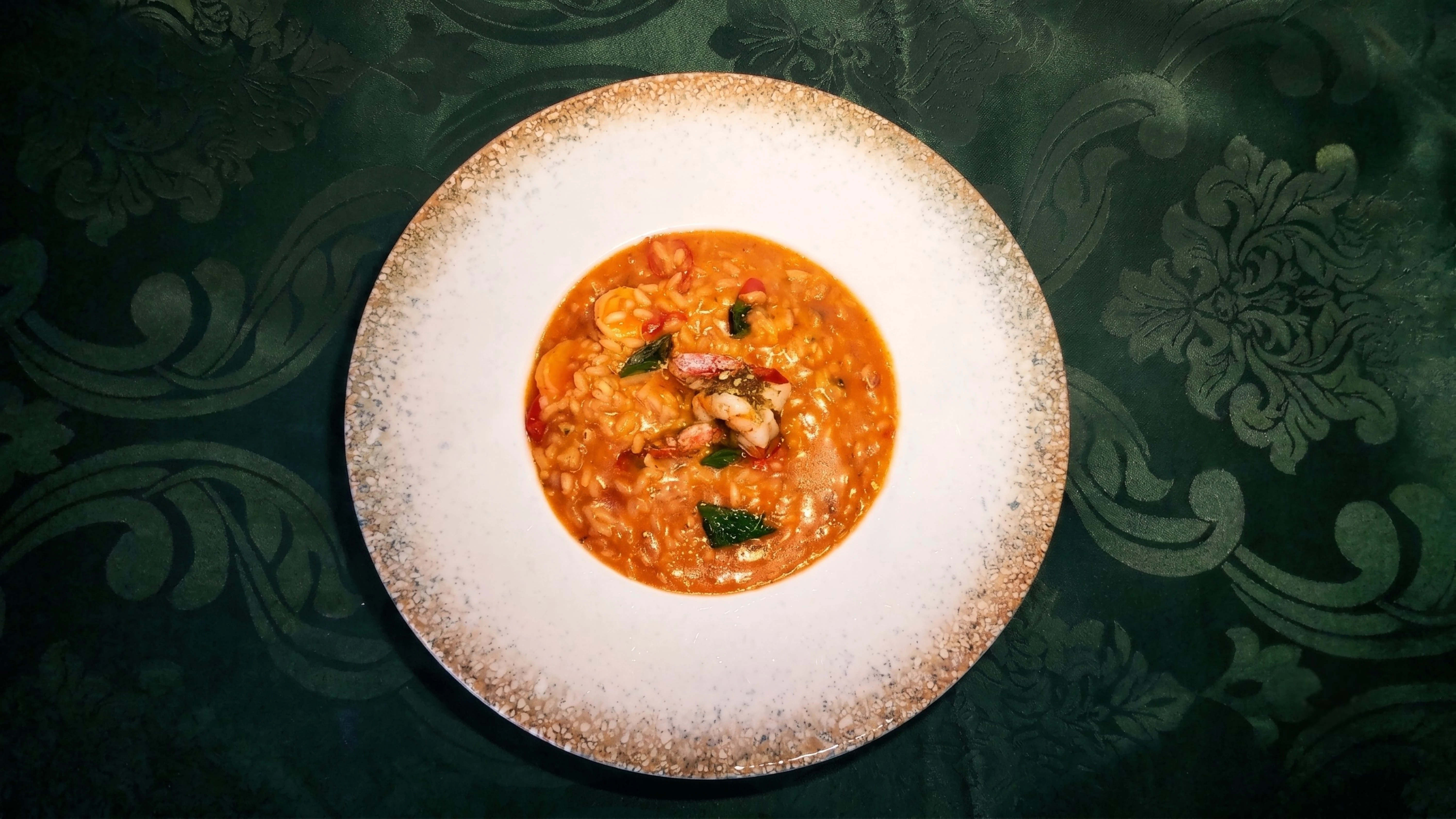 Risoto de Camarão, prato do Altana Motel